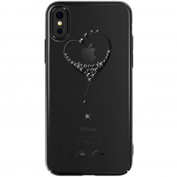 „Kingxbar“ Love Swarovski dėklas - juodas (iPhone X / Xs)