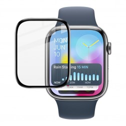 „IMAK“ PMMA apsauginis ekrano stiklas (plėvelė) - juodas (Apple Watch Series 10 42mm)