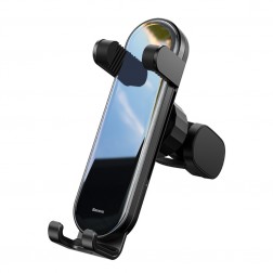 „Baseus“ Penguin Gravity automobilinis telefono laikiklis (į groteles) - juodas