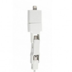 „Bottari“ 4 IN 1 USB laidas  - baltas (0,8 m.)