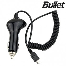 „Bullet“ automobilinis įkroviklis su micro USB laidu - juodas (2A)