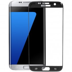 „Calans“ 9H Tempered Glass pilnai dengiantis apsauginis ekrano stiklas 0.2 mm - juodas (Galaxy S7 Edge)