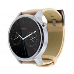 „Deluxe“ išmaniojo laikrodžio odinė apyrankė - smėlio spalvos (Motorola Moto 360)