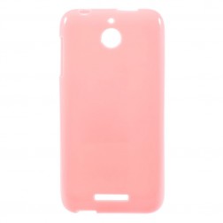 Kieto silikono (TPU) dėklas - rožinis (Desire 510)