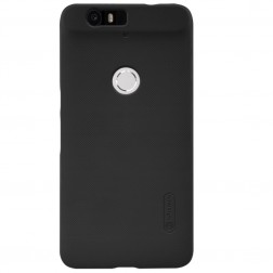„Nillkin“ Frosted Shield dėklas - juodas + apsauginė ekrano plėvelė (Nexus 6P)