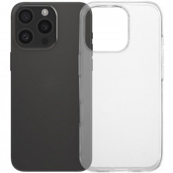 Kieto silikono (TPU) dėklas - skaidrus (iPhone 16 Pro Max)