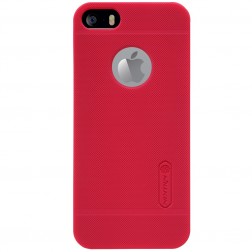„Nillkin“ Frosted Shield dėklas - raudonas + apsauginė plėvelė (iPhone 5 / 5S / SE 2016)