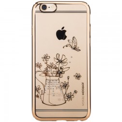 „JOYROOM“ Flowers dėklas - auksinis (iPhone 6 / 6S)