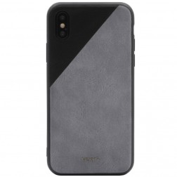 „MOKKA“ Bevel Pattern dėklas - pilkas / juodas (iPhone X / Xs)
