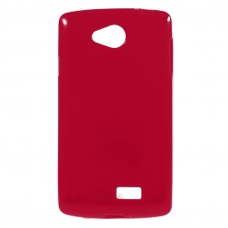 Kieto silikono (TPU) dėklas - raudonas (F60)