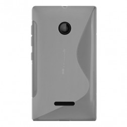 Kieto silikono (TPU) dėklas - skaidrus (Lumia 435)