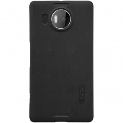 „Nillkin“ Frosted Shield dėklas - juodas + apsauginė ekrano plėvelė (Lumia 950 XL)