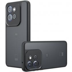 „Mofan“ skaidrus kieto silikono (TPU) dėklas - juodas (Motorola Edge 50 Neo 5G / Moto S50 5G / Thinkphone 25 5G)