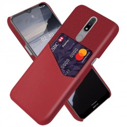 „KSQ“ Shell dėklas su kišenėle - raudonas (Nokia 2.4)