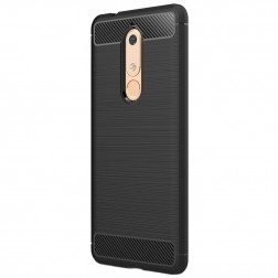 „Carbon“ kieto silikono (TPU) dėklas - juodas (Nokia 5.1 2018)