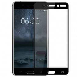 „Calans“ Tempered Glass pilnai dengiantis apsauginis ekrano stiklas 0.2 mm - juodas (Nokia 6)