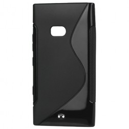 Silikoninis dėklas - juodas, matinis  (Lumia 900)