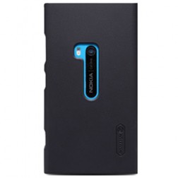 „Nillkin“ Frosted Shield dėklas - juodas + apsauginė ekrano plėvelė (Lumia 920)