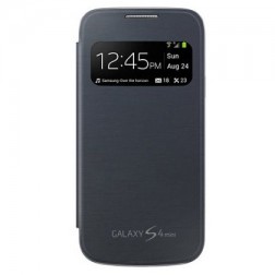 „Samsung“ S View Cover atverčiamas dėklas - juodas (Galaxy S4 mini)