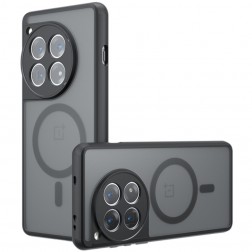 „Mofan“ MagSafe matinis kieto silikono (TPU) dėklas - juodas (OnePlus 12R / Ace 3)