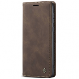„CaseMe“ Retro solidus atverčiamas dėklas - rudas (OnePlus 13)