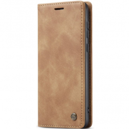 „CaseMe“ Retro solidus atverčiamas dėklas - šviesiai rudas (OnePlus 13)