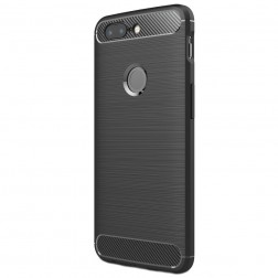 „Carbon“ kieto silikono (TPU) dėklas - juodas (OnePlus 5T)