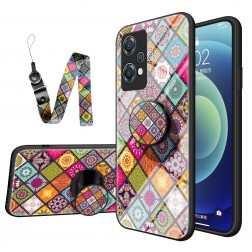 „Pattern“ kieto silikono (TPU) dėklas - spalvotas + raištelis telefonui + laikiklis (OnePlus Nord CE 2 Lite 5G)