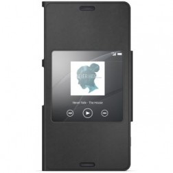 „Sony“ Style Cover Window atverčiamas dėklas - juodas (Xperia Z3 Compact)