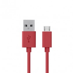 Micro USB laidas - raudonas (1 m.)