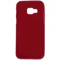 Kieto silikono (TPU) dėklas - raudonas (Galaxy A3 2017)