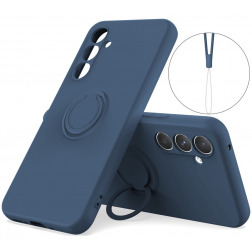 „Dechen“ Ring Kickstand kieto silikono (TPU) dėklas  - mėlynas (Galaxy A15)