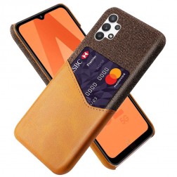 „KSQ“ Shell dėklas su kišenėle - rudas (Galaxy A32 5G)
