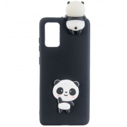 „Squezy“ Panda kieto silikono (TPU) dėklas - juodas (Galaxy A41)