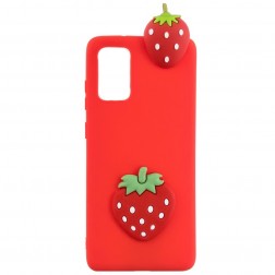 „Squezy“ Strawberry kieto silikono (TPU) dėklas - raudonas (Galaxy A41)