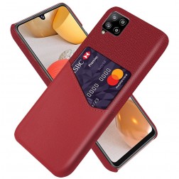 „KSQ“ Shell dėklas su kišenėle - raudonas (Galaxy A42 5G)