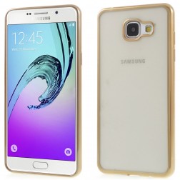 Skaidrus silikoninis (TPU) dėklas - auksinis (Galaxy A5 2016)