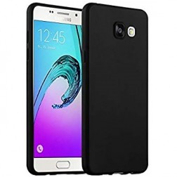 Kieto silikono (TPU) matinis dėklas - juodas (Galaxy A5 2016)