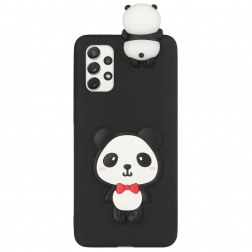 „Squezy“ Panda kieto silikono (TPU) dėklas - juodas (Galaxy A53)