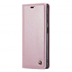 „CaseMe“ Leather solidus atverčiamas dėklas - rožinis (Galaxy A54)
