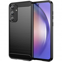 „Carbon“ kieto silikono (TPU) dėklas - juodas (Galaxy A55)