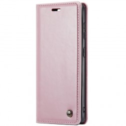 „CaseMe“ Leather solidus atverčiamas dėklas - rožinis (Galaxy A55)
