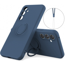„Dechen“ Ring Kickstand kieto silikono (TPU) dėklas  - mėlynas (Galaxy A55)