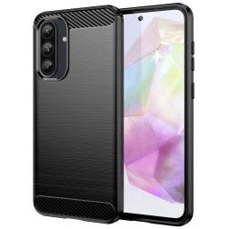 „AILES“ Carbon kieto silikono (TPU) dėklas - juodas (Galaxy A56 / A36)