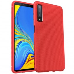 „Lenuo“ kieto silikono (TPU) dėklas - raudonas (Galaxy A7 2018)