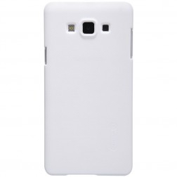„Nillkin“ Frosted Shield dėklas - baltas + apsauginė ekrano plėvelė (Galaxy A7 2015)