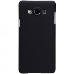 „Nillkin“ Frosted Shield dėklas - juodas + apsauginė ekrano plėvelė (Galaxy A7 2015)