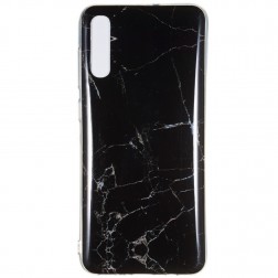 „Marble“ kieto silikono (TPU) dėklas - juodas (Galaxy A7 2018)