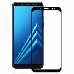 „Amorus“ Tempered Glass apsauginis ekrano stiklas 0.26 mm - juodas (Galaxy A8 2018)