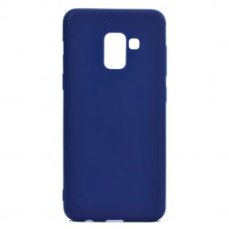 Kieto silikono (TPU) dėklas - mėlynas (Galaxy A8 2018)